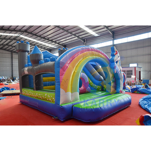 Château gonflable à thème licorne arc-en-ciel, château gonflable magique et coloré pour les filles, fête d'<span class=keywords><strong>anniversaire</strong></span>, <span class=keywords><strong>location</strong></span> commerciale - Product Image 4