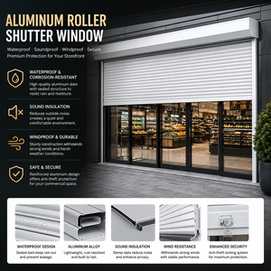 Volets roulants verticaux en alliage d'aluminium commerciaux avec système d'intimité électrique intelligent personnalisable pour usage extérieur/entrepôt - Product Image 3