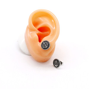 Yunnique – boucles d'oreilles en forme d'ancre, en argent tibétain, en acier inoxydable 316, bijoux à la mode pour hommes et femmes - Product Image 4