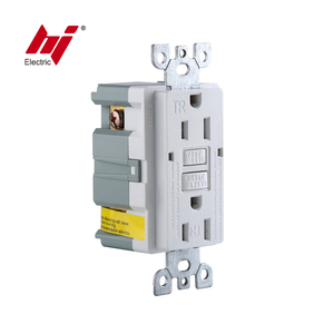 China Factory Direct Sell Self-Test Tamper Resistant GFCI 15 Amp 125 Volt Duplex GFCI USA Electrical Receptacle Outlet