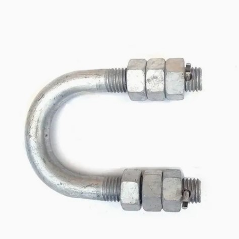 Hot-Dip Galvanized U-Bolt for Transmission Line Ball Socket and Tension Clamp Connection