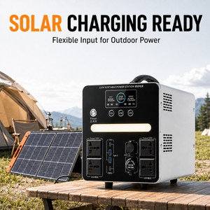<span class=keywords><strong>Prix</strong></span> d'usine – Centrale <span class=keywords><strong>électrique</strong></span> portable à onde sinusoïdale pure 1280Wh 1500W, générateur de batterie rechargeable pour camping-car, voyages et usage domestique de secours - Product Image 5