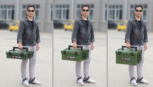 Caja de herramientas combinada de plástico multicapa DF EDS, venta al por mayor, negro y verde - Product Image 6