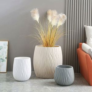 Decorative Rectangle Nordic Indoor Round Large <b>Cement</b> Flower <b>Planters</b> and Garden Pots for House - Product Image 5