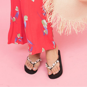 Infradito con zeppa media e pietre Shell Beach - Product Image 6