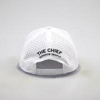 Casquette de baseball perforée à 5 panneaux en polyester imperméable avec logo personnalisé pour hommes et femmes, style Dad Hat, avec trous découpés au laser, pour le sport
