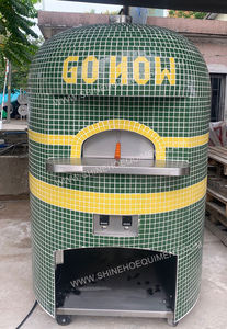 فرن بيتزا تجاري عالي الجودة صغير ومحمول يعمل بالحطب للاستخدام الخارجي/الداخلي من الصخور البركانية للبيع - Product Image 3