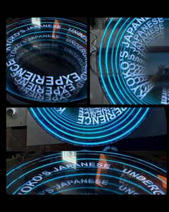 Letreros de negocio Led personalizados, corona acrílica, candelabros redondos suspendidos, letrero iluminado Led con logotipo - Product Image 3