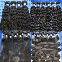 Extensions de Cheveux Humains 100% Naturels à Cuticules Intactes, Tissage de Haute Qualité, Cheveux Vierges Birmans Bouclés Ondulés, Double Trame