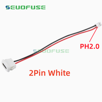 Connecteur étanche USB-C à 2 broches, type C, compression directe, prise femelle à 2 broches, interface de charge avec terminal PH2.0