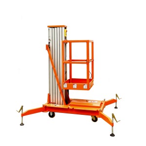 Everfit Work Platforms 6m 8m 10m Single Mast Aerial Work Platform Elevator150kg 125kg Capacity Warehouse Lifter Scaffold Type