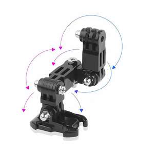 Support de montage de caméra en forme de J à rotation de 360 degrés <span class=keywords><strong>pour</strong></span> <span class=keywords><strong>Go</strong></span> <span class=keywords><strong>Pro</strong></span> Hero DJI caméras d'action <span class=keywords><strong>casque</strong></span> de <span class=keywords><strong>moto</strong></span> support de mentonnière - Product Image 1