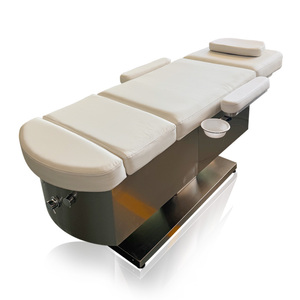 Chaise de shampooing à base de métal argenté multifonction de haute qualité massage de thérapie de la tête lit cosmétique chaise de pédicure spa pour ongles de luxe - Product Image 4