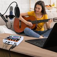 Carte son C200 pour diffusion en direct / chant, mixeur audio Bluetooth, console de mixage réglable