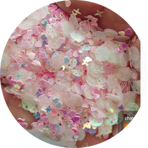 Paillettes Rosa Brillanti a Forma di Cuore, Stella, Punto e Cerchio, Glitter PVC Scintillante per Decorazioni Matrimoniali e Artigianato - Product Image 3