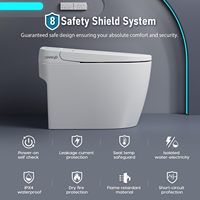 Toilette intelligente OEM/ODM en gros avec siège chauffant et chasse d'eau automatique, bidet électrique monobloc moderne pour hôtels de luxe