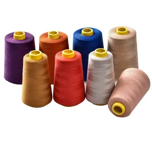 High quality 40s/2 5000 yards spun polyester sewing thread with 3% silicon oil