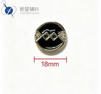 Boutons en émail noir et or avec motif diamant pour chemise, manteau en métal, coupe-vent, veste, pull