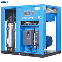 Máquina de compresor de aire sin aceite de 37 kW personalizada de fábrica ZIQI, 50 HP, 200 CFM, componente de núcleo de Motor lubricado silencioso insonorizado