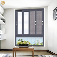Ventana Abatible Moderna de Aleación de Aluminio con Mosquitera de Acero Inoxidable para Balcón Exterior