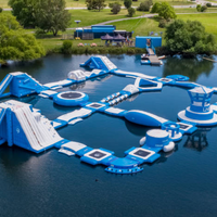 Parc aquatique gonflable Nova Sports, installations de divertissement aquatique, matériau PVC de qualité commerciale