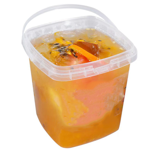 Seaux en plastique avec poignée de couvercles Rond Carré Petit Bol Conteneur de stockage Portable Can Jar - Product Image 1