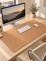 Tapis de bureau en liège, plusieurs tailles disponibles, tapis de table naturel, imperméable, antidérapant, pour la maison et le bureau