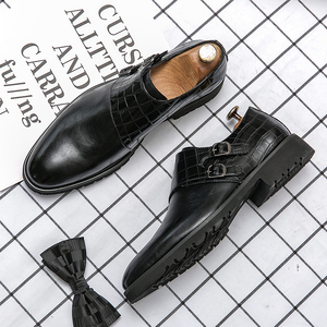 Chaussures à double boucle pour hommes, pointures 47 et 48, chaussures habillées durables et élégantes pour hommes - Product Image 2