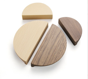 Modern Round Wood Cabinet Handles for Wardrobe and Dresser <strong>Doors</strong> in Multiple Sizes-Living Room &amp; Dining - Product Image 2