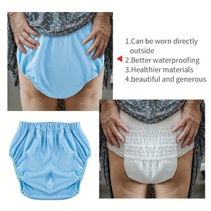 Culotte absorbante <span class=keywords><strong>réutilisable</strong></span> en TPU monocouche, imperméable, lavable, pour adultes, protection contre l'incontinence des personnes âgées - Product Image 4