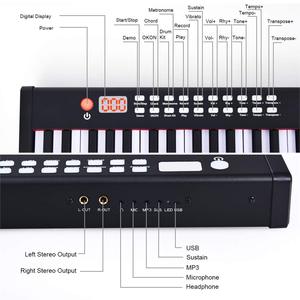 Piano digital portátil Wersi de 88 teclas con Bluetooth, altavoces incorporados, bolsa de transporte, enchufe estadounidense, batería y doble alimentación USB - Product Image 3