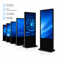 Pantalla Táctil IR Android, Señalización Digital Vertical de Pie, 32, 43, 55 Pulgadas, Tótem LCD, Pantalla Publicitaria con Animación para Uso en Ascensores