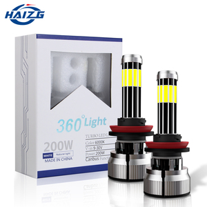 Haizg ชุดไฟหน้า LED ราคาถูก6000K 60W H4 9003 9005 9006ไฟสูงต่ำ10ด้าน H4ไฟหน้า LED - Product Image 6