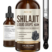 Gouttes liquides de Shilajit de l'Himalaya 1000mg OEM/ODM, riches en oligo-éléments pour soutenir l'immunité et l'énergie