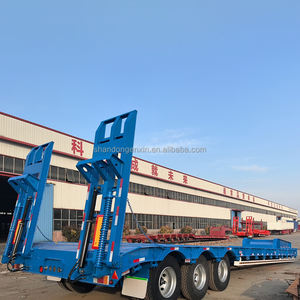 Bonne qualité 3 4 <span class=keywords><strong>essieux</strong></span> 60 100 120 tonnes hydraulique extensible col de cygne bas lit chargeur plate-forme Lowbed semi-<span class=keywords><strong>remorque</strong></span> à vendre - Product Image 1