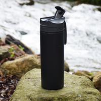 Bouteille filtrante à eau portable pour l'extérieur, sans BPA, logo personnalisé OEM, membrane UF à pression, purificateur à double paroi pour le trekking et les voyages
