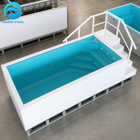 Piscine hors sol familiale en fibre de verre, résistante aux intempéries, de 20 pieds ou 40 pieds, avec jacuzzi intégré, directement de l'usine