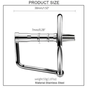 Penis Toys Stainless Steel Hollow Penis Plug Glans Ring Urethral Sound Sex Toys For Man