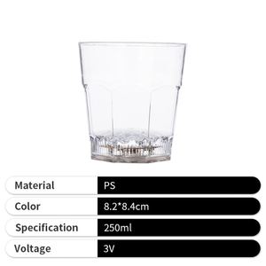 Custom LED Glowing in Dark Cup Clear Plastic <b>Light</b> <b>up</b> Flashing Whisky Glass for Party - Product Image 4