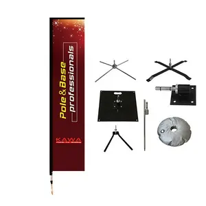 Kawa fiberglass telescopic pole for advertising flag, swooper flag pole and outdoor banner stand for display trade show