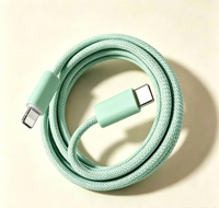 Kabel USB Type-C 8Pin 20W PD 3A Pengisian Cepat, Jalinan Nilon, Konduktor Tembaga Murni 1-2M untuk Ponsel, Power Bank, Smart Watch
