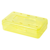 Vente en gros, trousse de rangement multifonctionnelle de grande capacité, boîte à crayons transparente en polyester