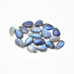 Miss Stone Wholesale 25-35mm Blue Labradorite Waterdrop cabochons for pendant making