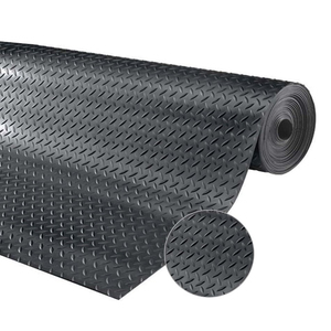 Rouleau de tapis en caoutchouc antidérapant à motif diamant, imperméable et résistant à l'usure, pour salle de sport, atelier, ferme, étable à vaches - Product Image 1