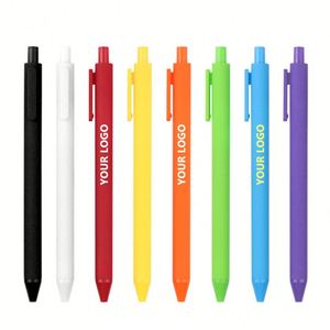 Best Bulk Plastic Cheap Multicolored Rubber Coated Ballpoint <b>Pens</b> OEM <b>Retractable</b> Custom Printed Logo BKS LY7388 Black Ink - Product Image 1