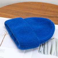 Bonnet en tricot épais en fourrure de lapin, bonnet bouclé épais et chaud, bonnet ample, bonnet doux pour femme, bonnet de ski