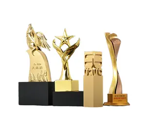 Hot Sale Custom Creative Logo Business Gifts Solid Metal PVC Glass Crystal Awards And Trophies