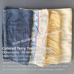 Trapos de Limpieza Industriales de Algodón de Súper Absorción, Trapos de Toalla Reciclados de Color para Limpieza - Product Image 2