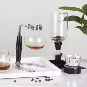 Ensemble de cafetière à siphon en <span class=keywords><strong>verre</strong></span> borosilicate 3/5 portions, cafetière manuelle à vide classique portable pour la préparation du café à la maison ou au bureau - Product Image 3