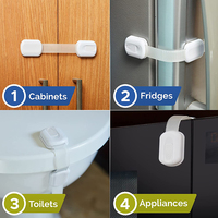 Loquets de tiroir réglables écologiques antidérapants et anti-enfants, verrous de sécurité pour armoires sans perçage, sangles en ABS/plastique PVC pour portes